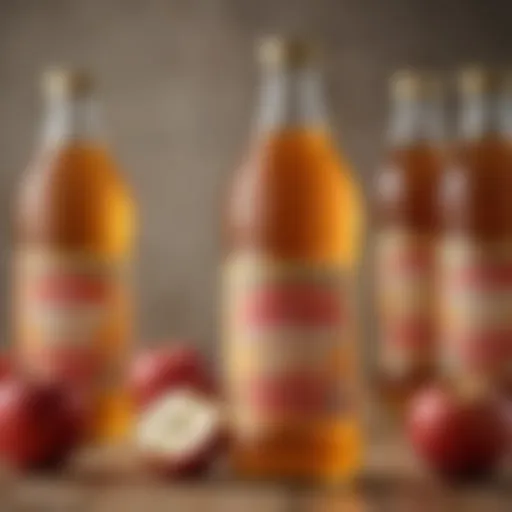 Bottles of apple cider vinegar