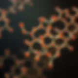 Illustration depicting the molecular structure of glutaraldehyde and its crosslinking capability.