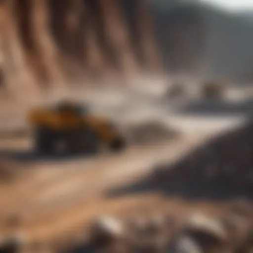 Lithium ore extraction site showing natural landscape