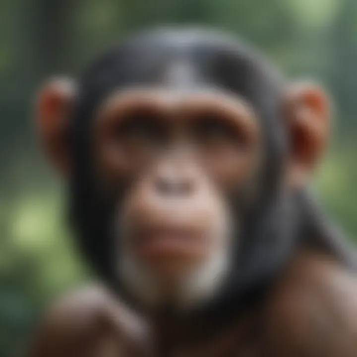 An illustration of primate species linked to AIDS origins