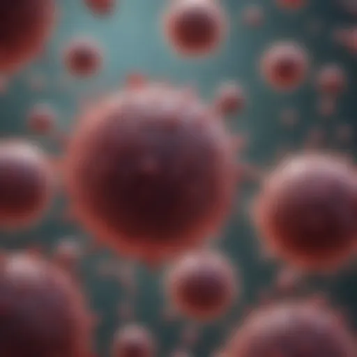 Microscopic view of multiple myeloma cells