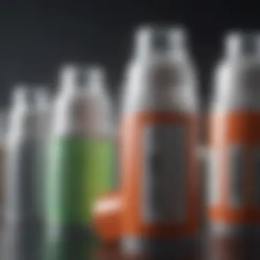 Various inhalers used for treating lung conditions