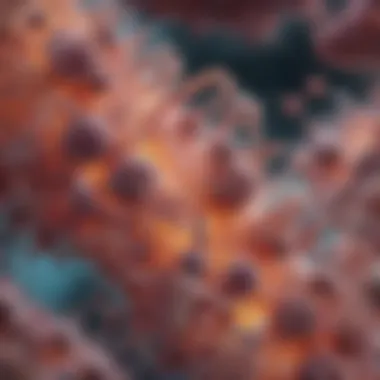 Bacterial Colonies in Lung Tissue Microscopic view of bacterial colonies in lung tissue