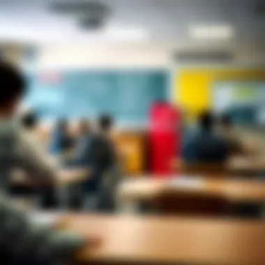 A classroom setting illustrating challenges faced by ADHD learners