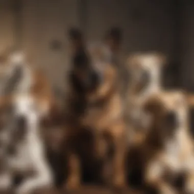 Diverse Breeds and Their ADHD Symptoms Different breeds of dogs showing varied ADHD symptoms
