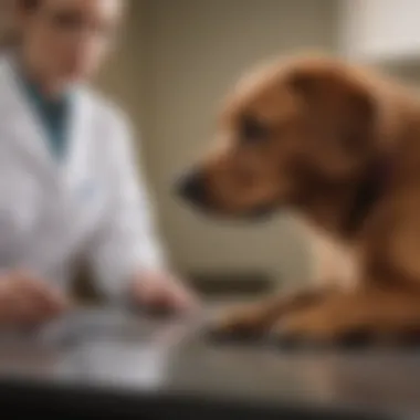 Veterinary Assessment of Canine ADHD A veterinarian examining a dog for ADHD symptoms