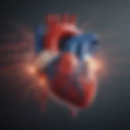Diagram illustrating the heart's electrical system and atrial fibrillation
