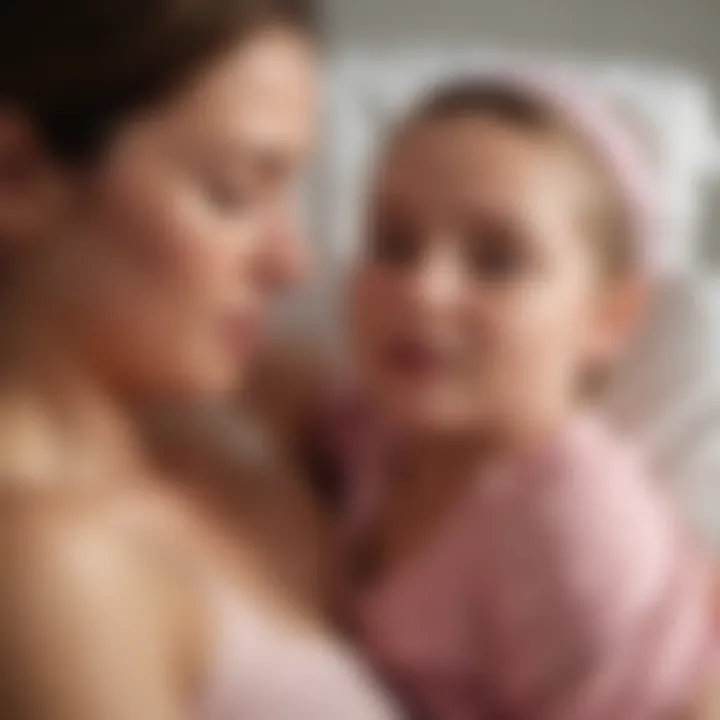 A serene moment of a new mother holding her baby, reflecting on the emotional journey after childbirth.