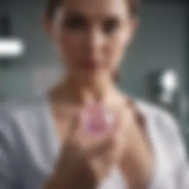 A close-up of a medical professional reviewing breast cancer research, highlighting the importance of awareness.