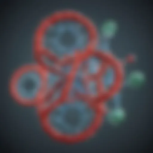 Molecular structure representation showcasing simple pi markers in proteins