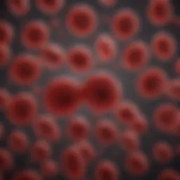 Illustration depicting the structure of normal versus sickle-shaped red blood cells