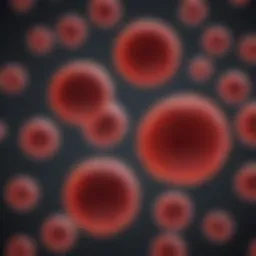 Illustration depicting the structure of normal versus sickle-shaped red blood cells