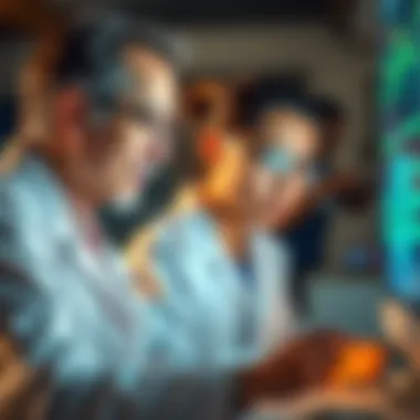 Research and Analysis in Neurodegenerative Disease Researcher analyzing data on neurodegenerative diseases