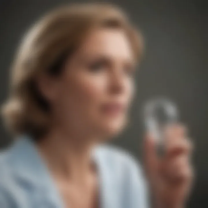 Illustration depicting environmental factors affecting menopause onset