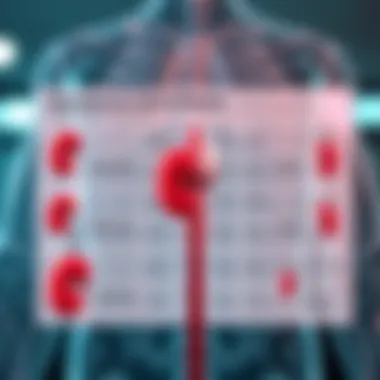 Chart of methodologies for measuring kidney size