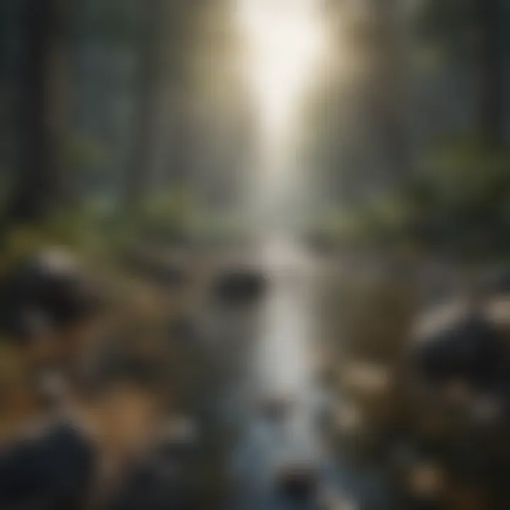 Visual representation of climate change effects on ecosystems