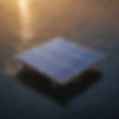 Mechanics of Floating Solar Technology Diagram illustrating the mechanics of floating solar panel technology