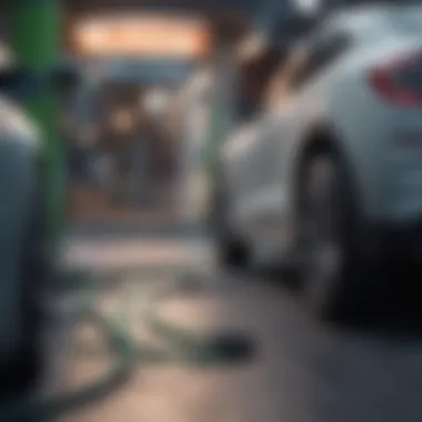 Future of Charging Technologies Charging station with multiple electric car connectors