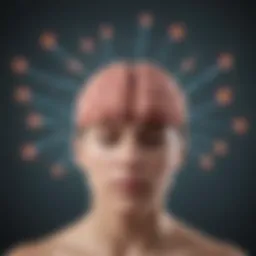 Illustration of brain activity during a migraine episode