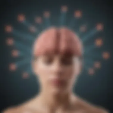 Illustration of brain activity during a migraine episode
