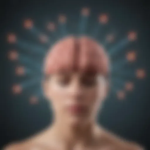 Illustration of brain activity during a migraine episode