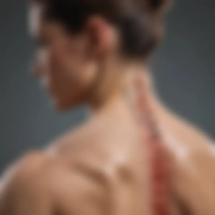 Illustration of trigger points within the trapezius muscle