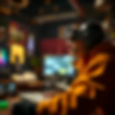 An interactive scene from a video game featuring rich storytelling