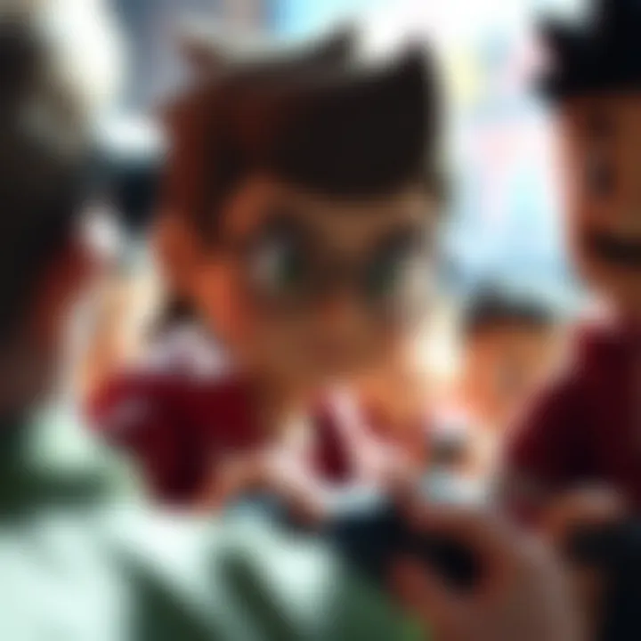 A close-up of game characters illustrating vocabulary enhancement