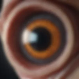 Detailed anatomical diagram of the vitreous body showing its structure and surrounding elements.