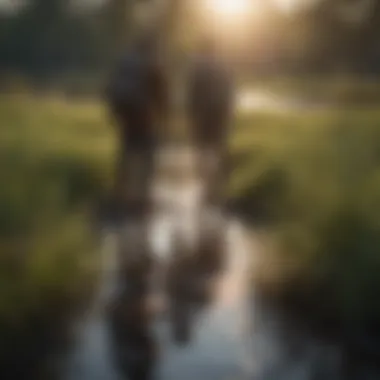 Researcher conducting field studies in a wetland environment.