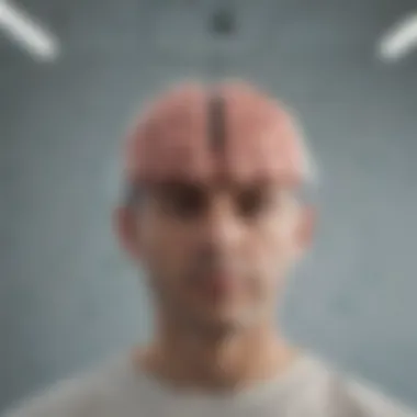 Whole Brain Radiation Therapy Overview Illustration depicting the brain undergoing radiation therapy